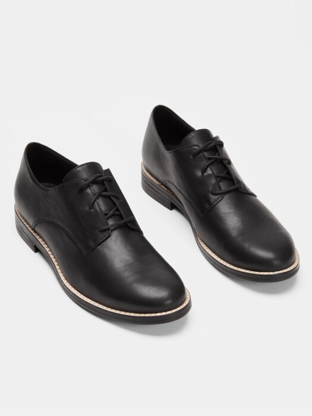 Eileen Fisher Milo Leather Oxford Lace Up Shoes